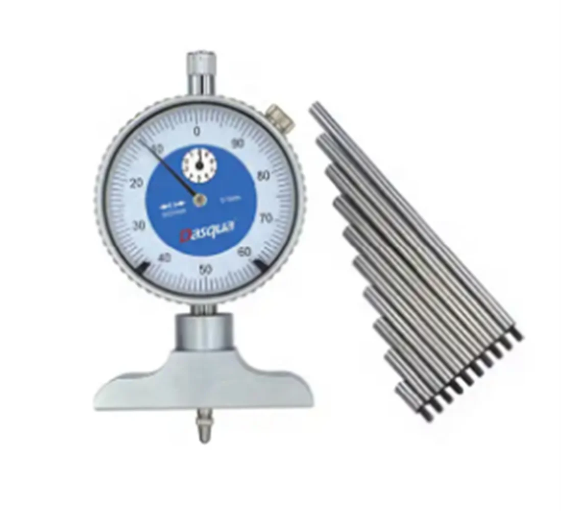 Dasqua High Quality 0-1'  Inch Dial Depth Gauge 0-10mm 0.01 Graduation Dial Depth Gauge  Measuring Tool