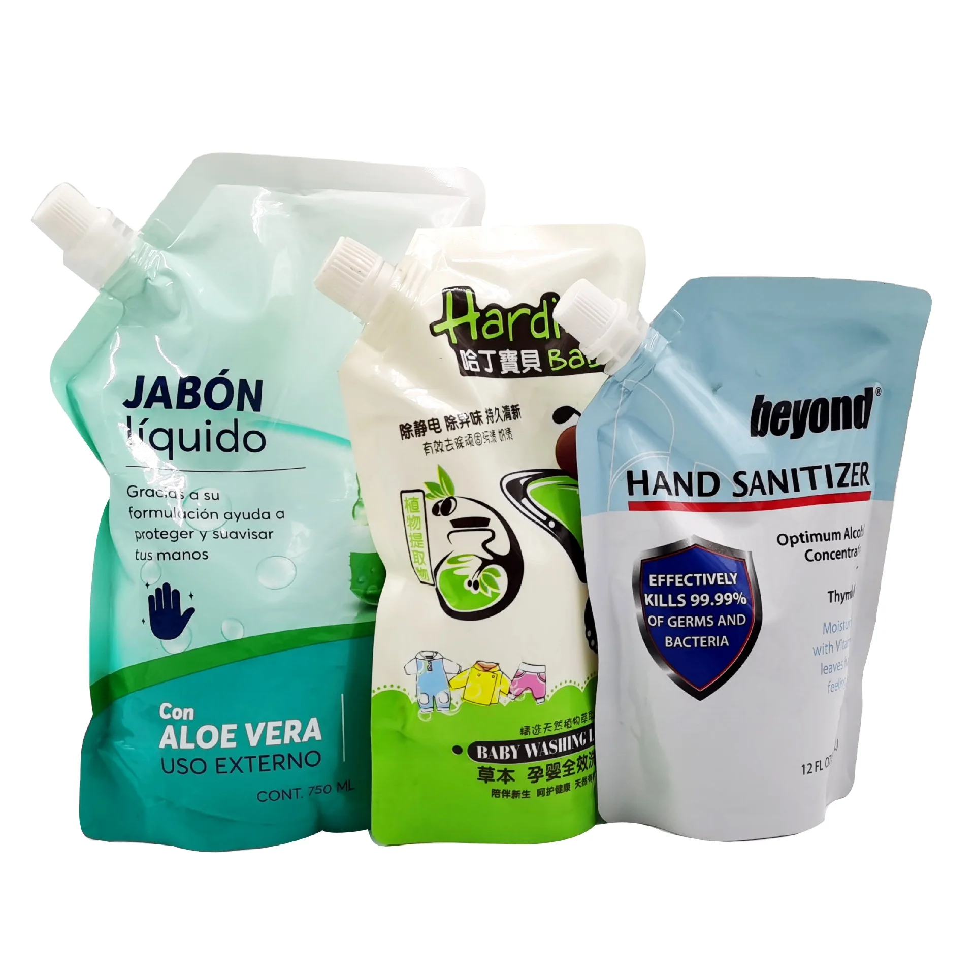 Facial Cleanser 100ml Foil Stand up Spout Pouch Packaging Flexible Spout Bags Laundry Powder Detergent Plastic 