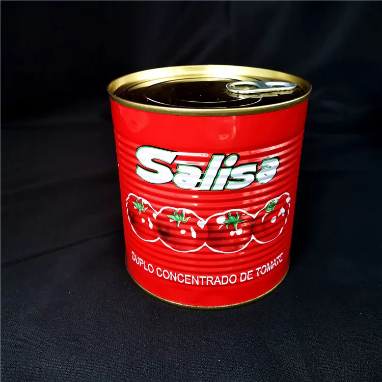 Best Selling Halal Kosher Manufacture 28-30% Brix Tomato Paste Sauce 28-30% Brix In 70g 2200g Tin For Halal African Cook