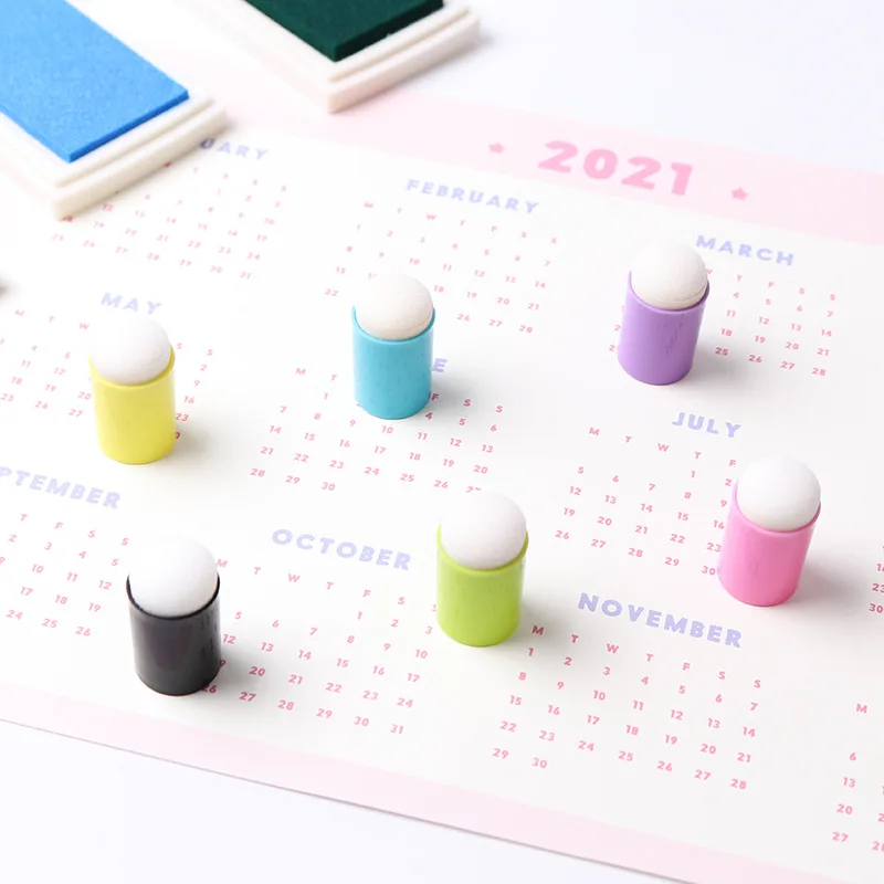 diy artist kids craft finger sponge daubers Inkpad stamps for art painting