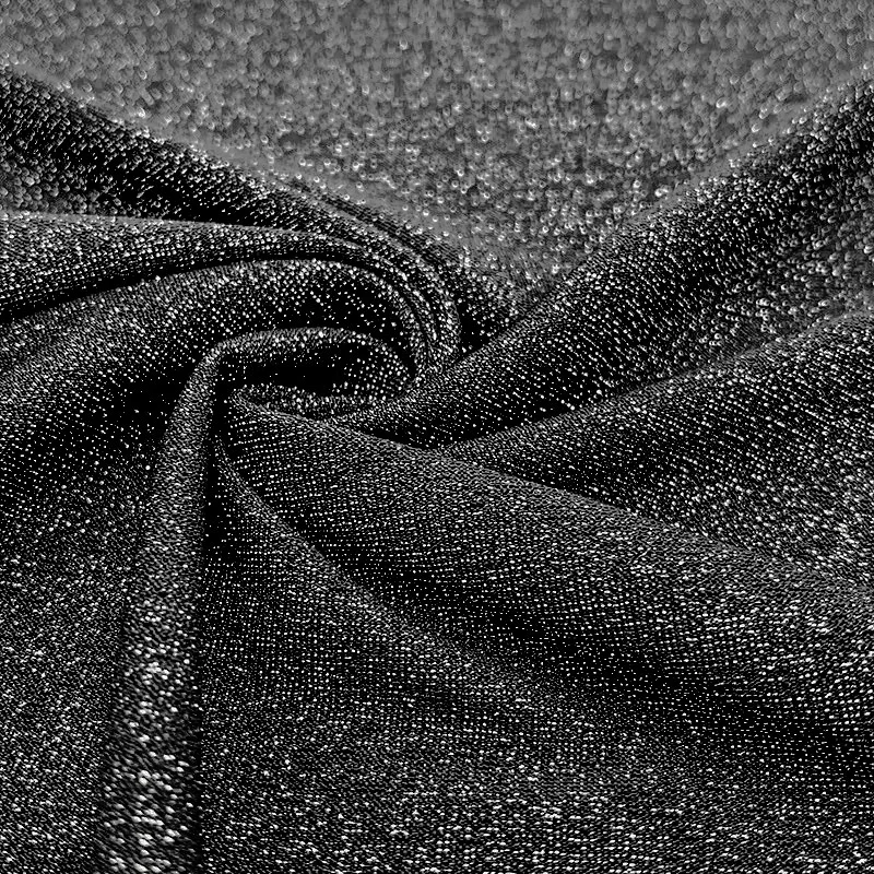 Textile custom glitter high elasticity jersey lurex metallic nylon spandex fabric for women underwear beach dresses lingerie