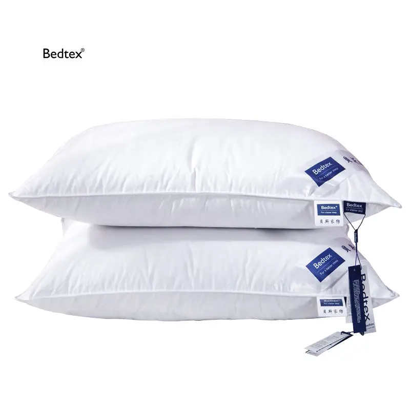 Down Feather Hypoallergenic Pillow Soft Bed Healthy Ergonomic Pillows For Sleeping Queen Size