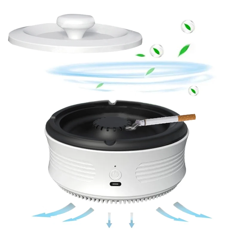 Shopify Sourcing Agent 2024 Portable Electric Intelligent 2 in 1 Ashtray Air Purifier for Living Room Office Car