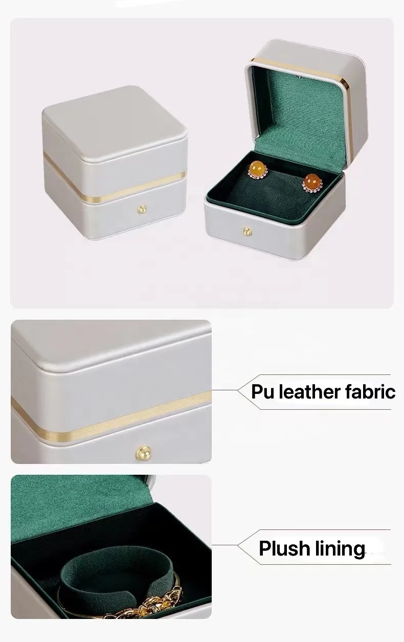 Meiman Jewelry Packaging Box OEM Luxury Necklace Earring Ring Mini Jewelry Travel Storage Box Set Gift Packaging Jewelry Box