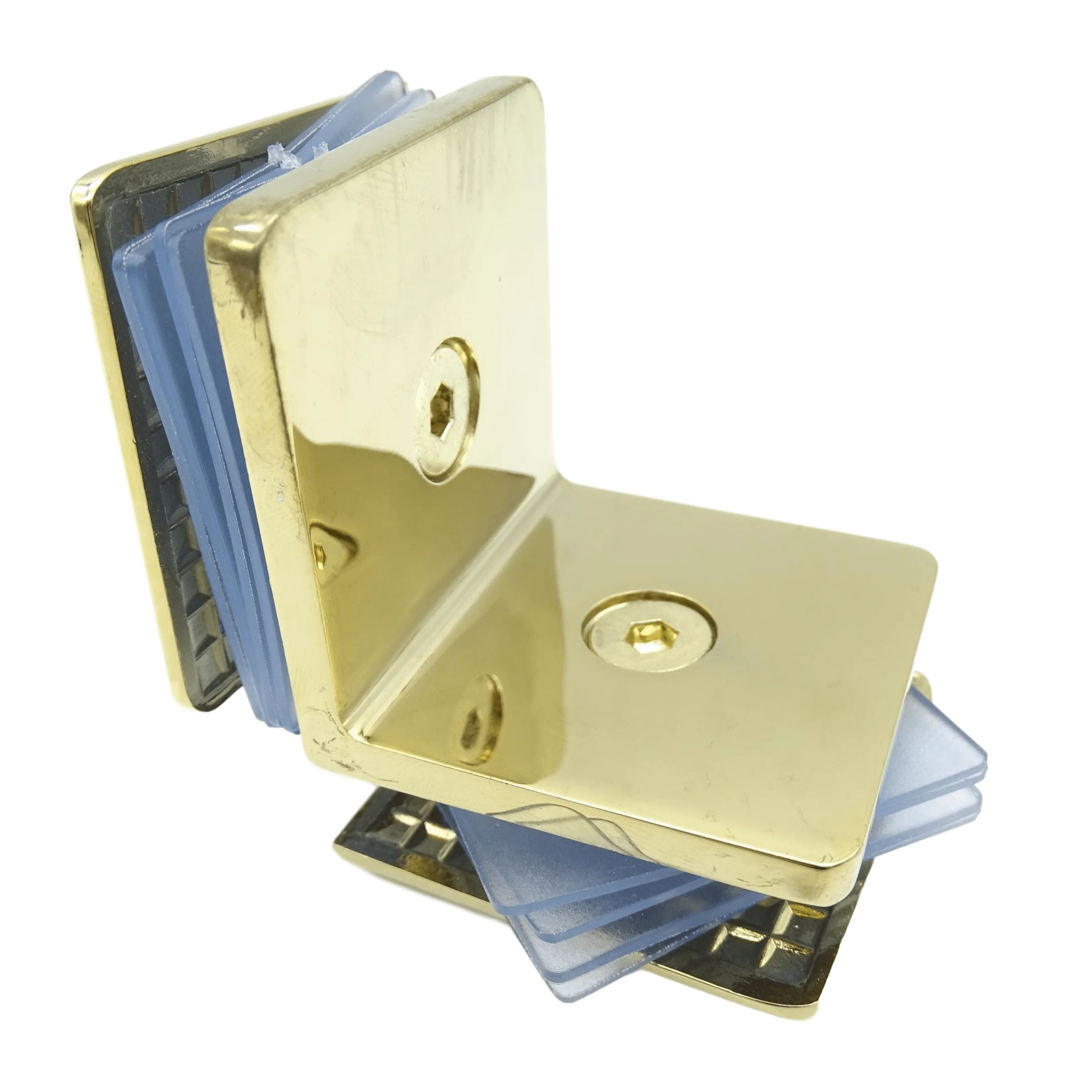 Kensharp PVD Zinc Alloy Door Hardware Fitting Glass To Glass Clamp Shower Screen Glass Hinge