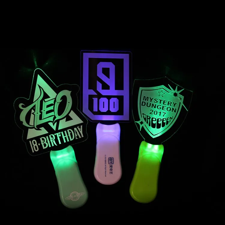 Hot Selling High Quality Custom Acrylic Design LED Glow Stick Super Star Anime Flashing Sticks Wand For Party Concert Show Clubs