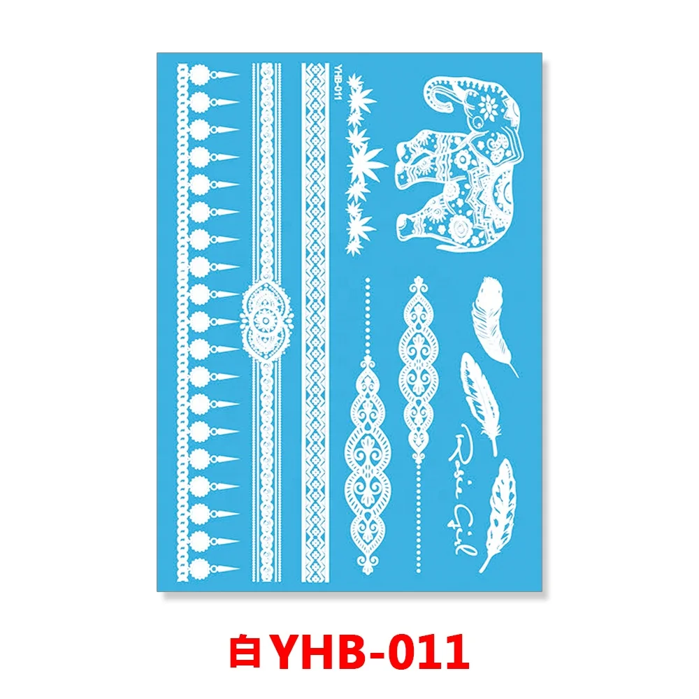 Wholesale Beautiful Tattoo Designs Temporary White Henna Tattoo