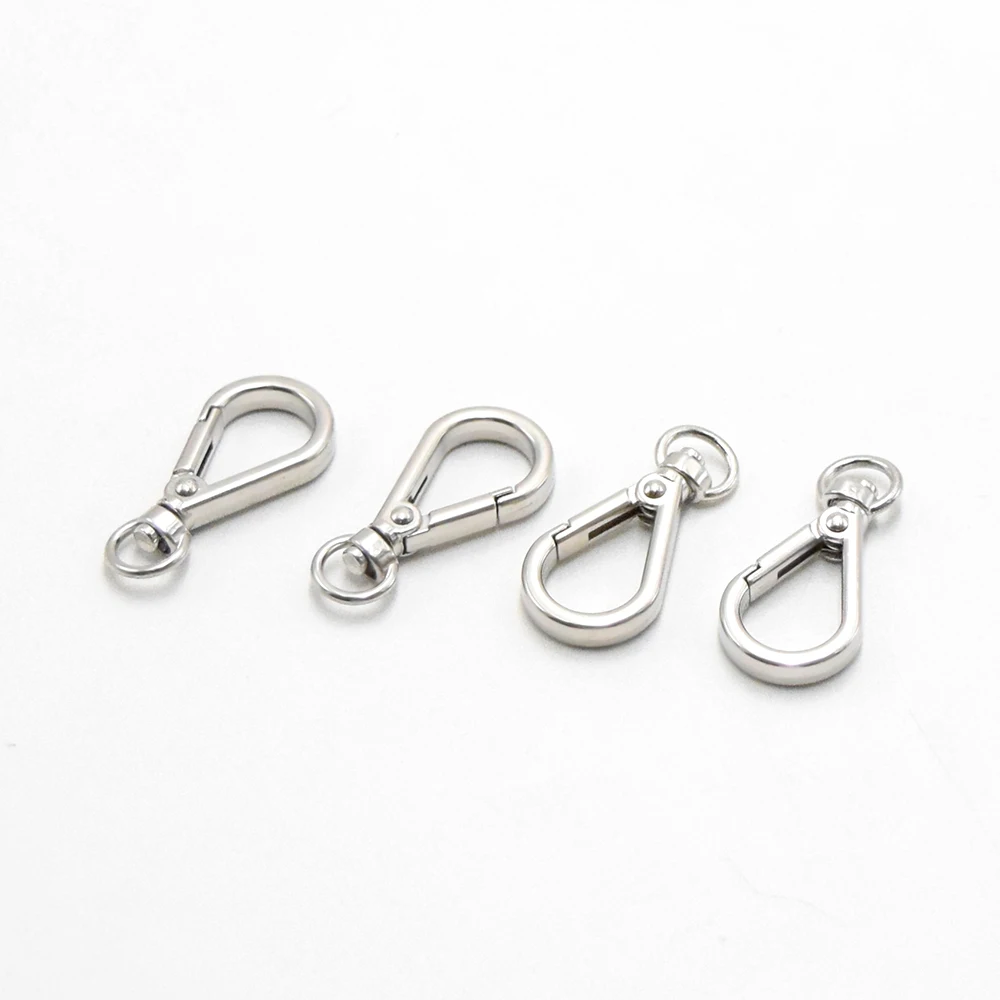 Rotating keychain metal bag buckle leather webbing suitcase bag spring hook decorative accessories