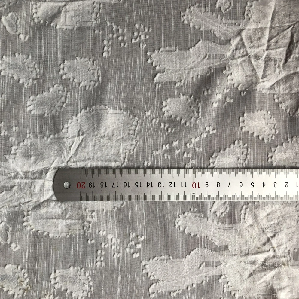 wholesale factory make chiffon with jacquard flower fabric for dresses, shirts