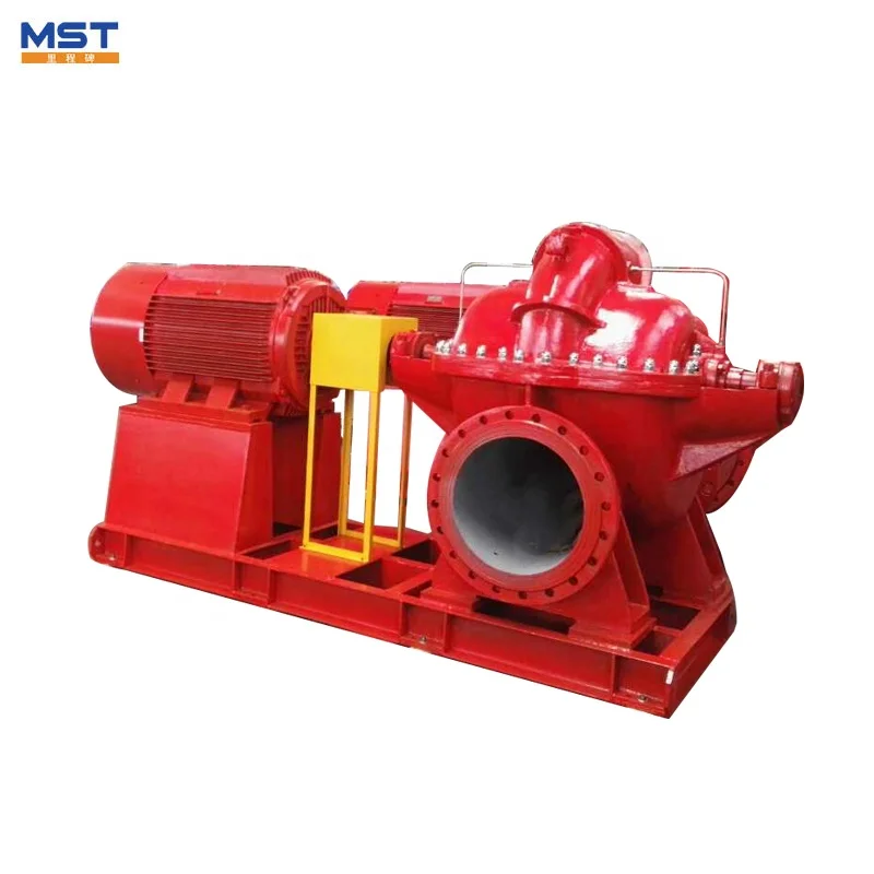 Large double suction cast iron fire pump