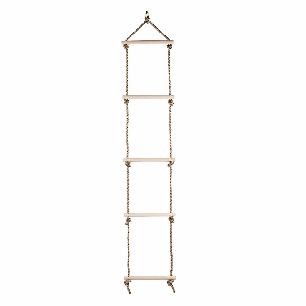 
Custom swing sets kids wooden climbing rope ladder 