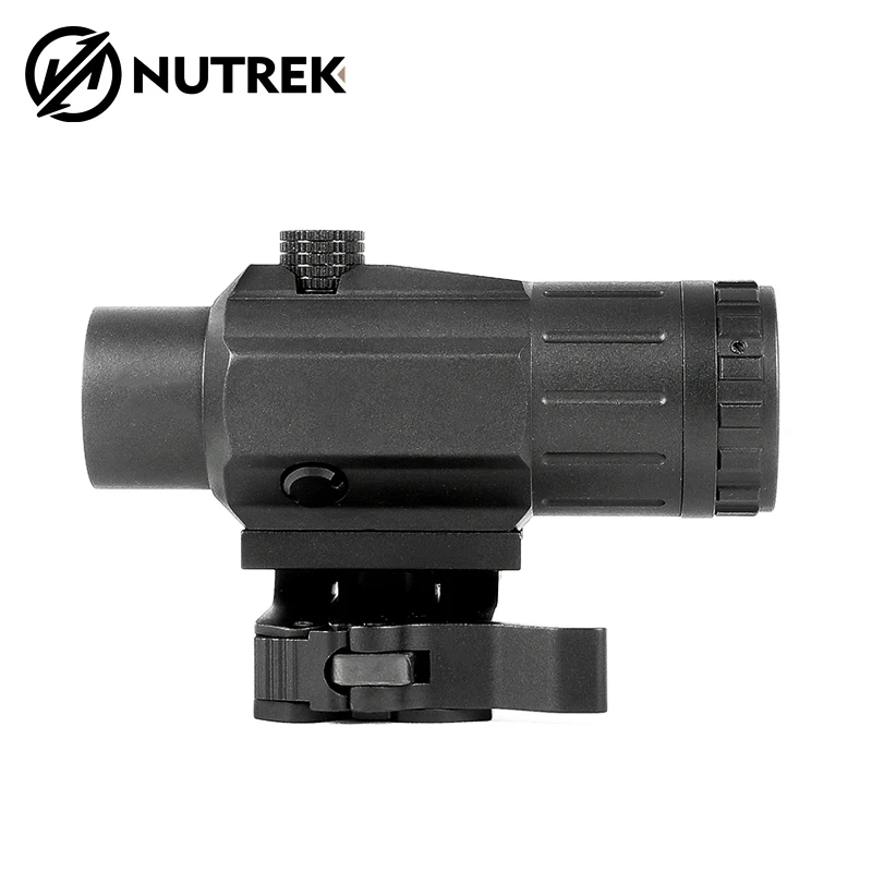 NUTREK OPTICS ECHO Tactical 3X Magnifier Scope with Flip to Side QD Mount combo for Holographic Red Dot Sight