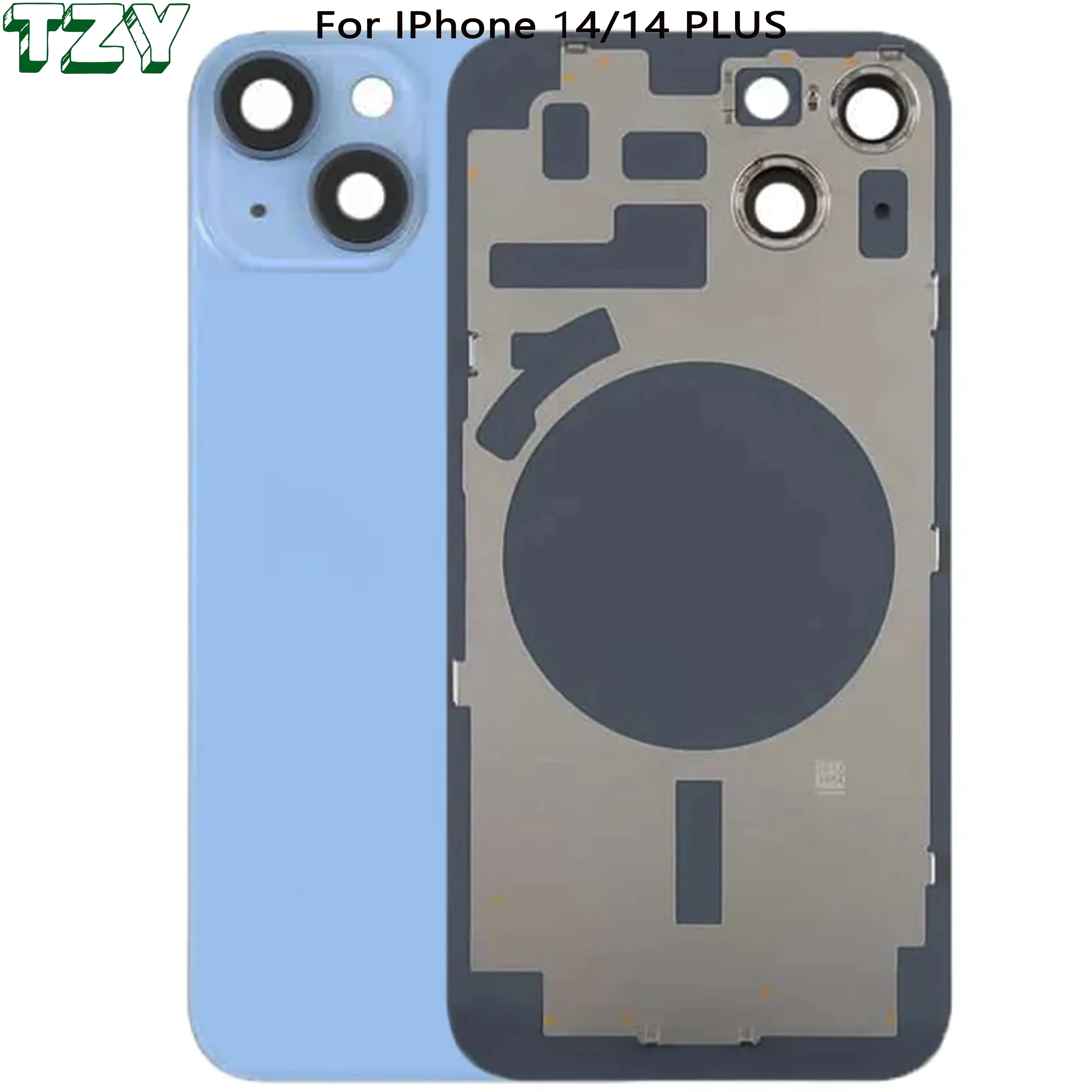 Новый Тип Задняя стеклянная крышка батареи Замена для iPhone 14 плюс заднее стекло с рамкой