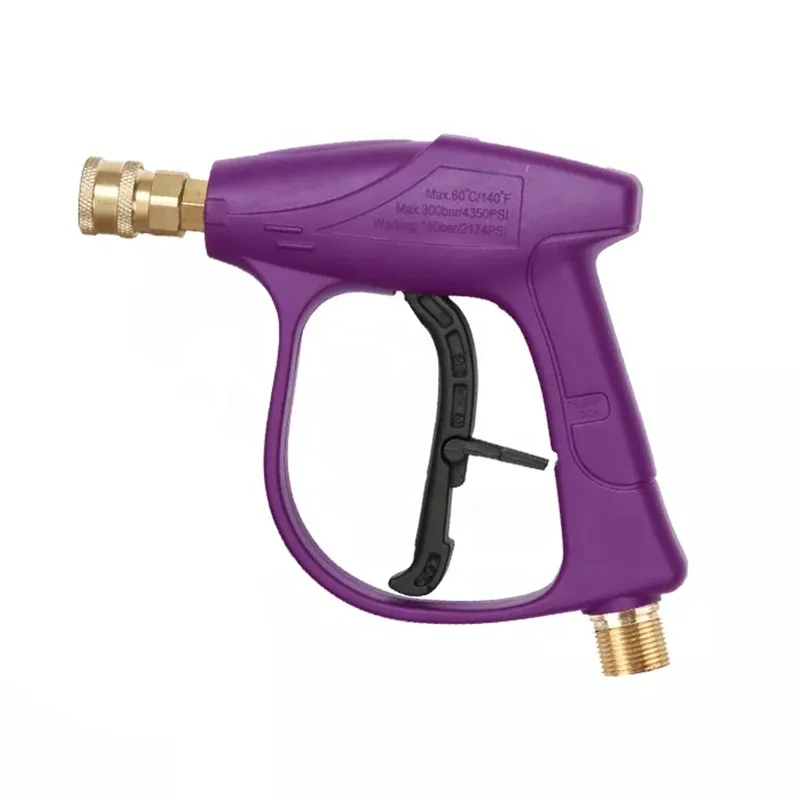 SPS High Pressure Carwash equipment Purple Water Short Spray Gun Pressure Washer Parts Power carwash gun