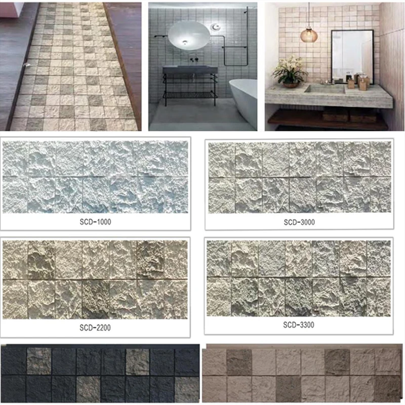 
various of design countryside style wall decor idea polyurethane /PU faux stone cladding panel factory 