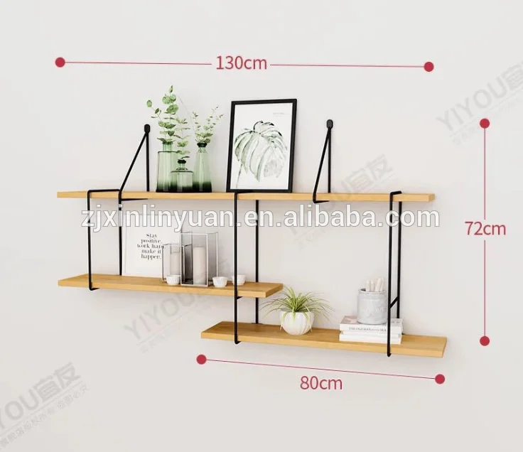 Hot sale wooden display stand wall shelf MDF flower stand high quality modular metal shelf