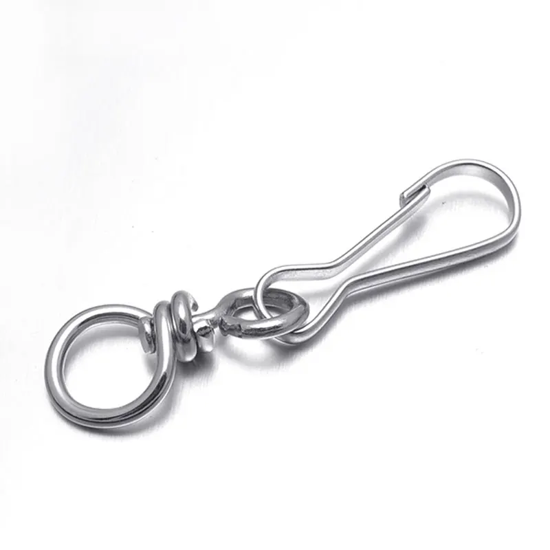 Винтажные металлические зажимы для бульдога, металлический поворотный карабин