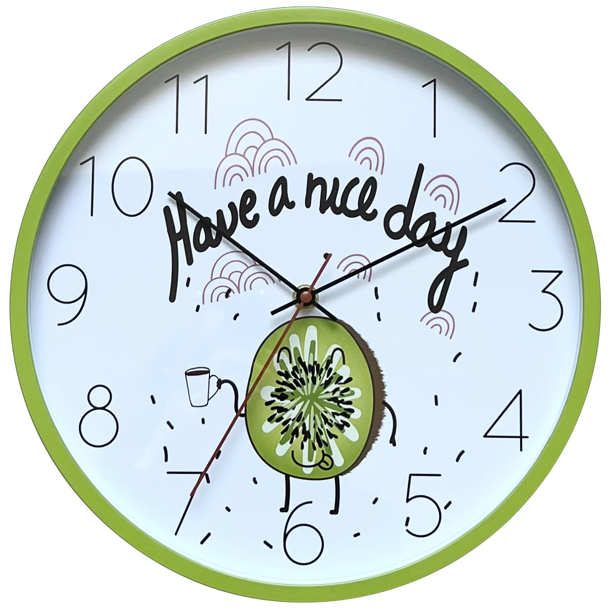 Design fruit plastic Modern digital promotional plastic wall clock custom logo Wall Clock