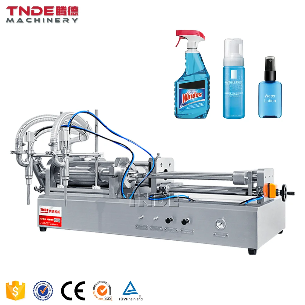 TDG-SWY Semi Auto 2 Head Filling Machine Horizontal Chill Sauce Fluid Cream Lotion Filler Equipment