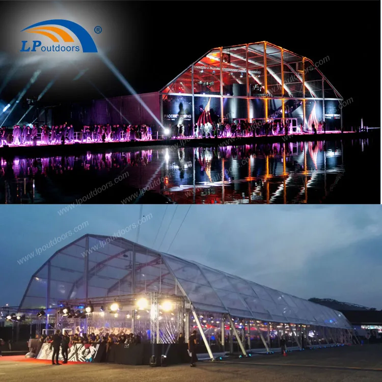 China Factory Aluminum Frame Transparent Polygon Roof Big Tent As Outdoor Musical Event Building