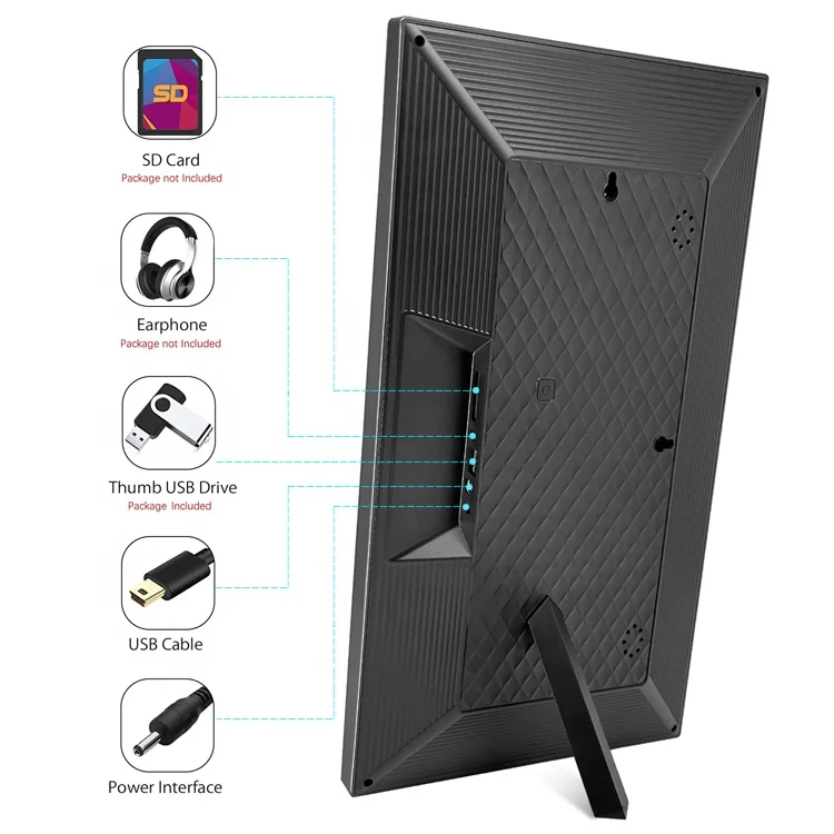 Frameo APP 15.6 Inch wifi digital photo frame manufacturers 100% new Panel without any dot Share Video and Photo from Anywhere