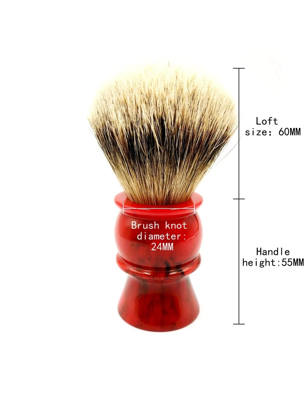 YAQI 26MM Resin handle badger hair mens shaving brush custom logo