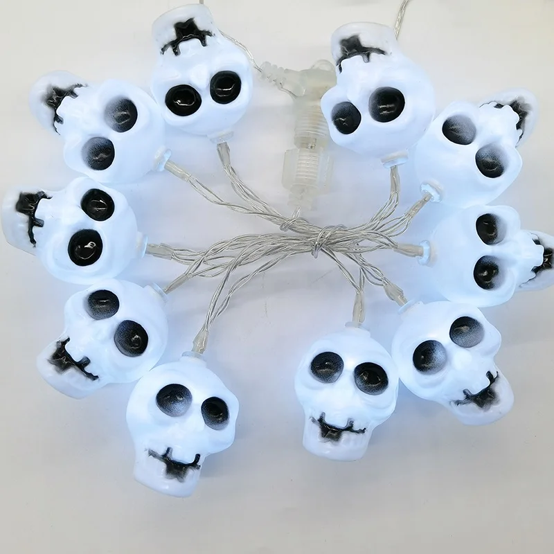 Festival Layout Props Halloween Skull  LED Decoration String Lights