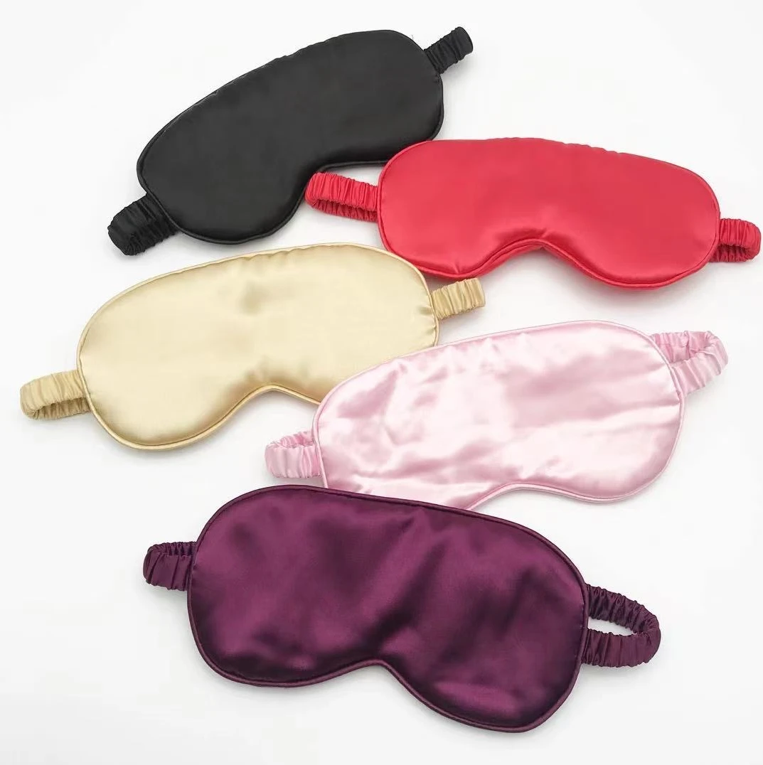 Модная индивидуальная торговая марка OEM, милый шелковый хлопковый дорожный наглазник, маска для сна