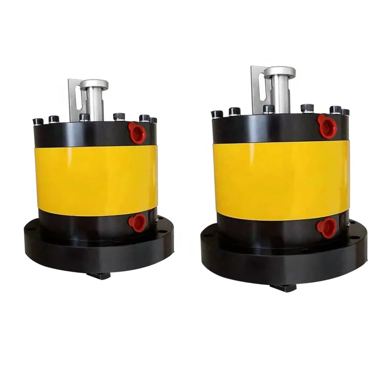 Double acting flange mounting safe cushion spindle head hydraulic cylinder for cnc plate drilling machine
