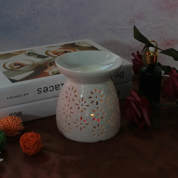 Christmas Tealight Holder Incense Burners Oil Pottery Ceramic Wax Warmer Melt