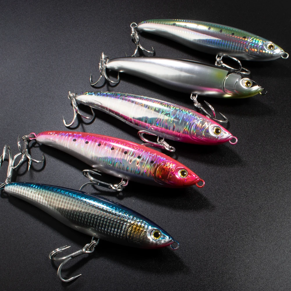 Jigging pro 75g 180mm Simulation Plastic Fishing Pencil Lure For Saltwater Floating Hard Stickbait Lure Artificial Bait