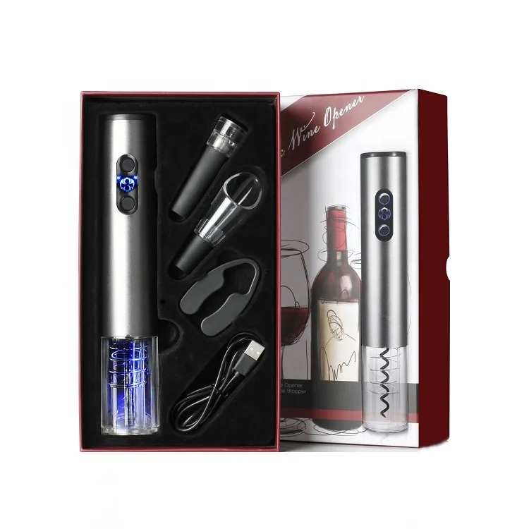 Sunway 5 in 1 Rechargeable Battery Electric Corkscrew Wine Opener Bottle