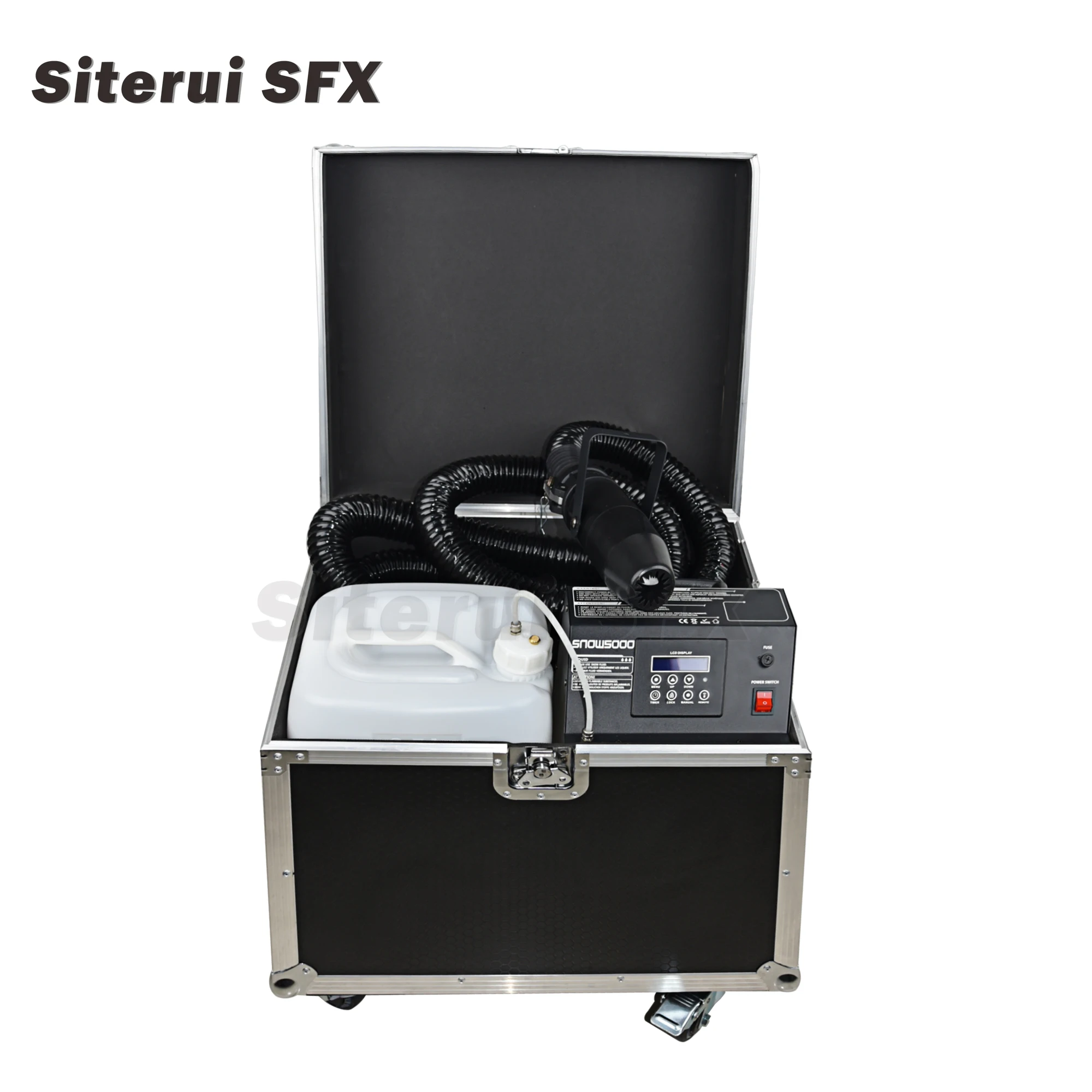 Siterui SFX new large 1800w mute snow machine snowflake maker with flight case dmx lcd remote control  party Christmas wedding