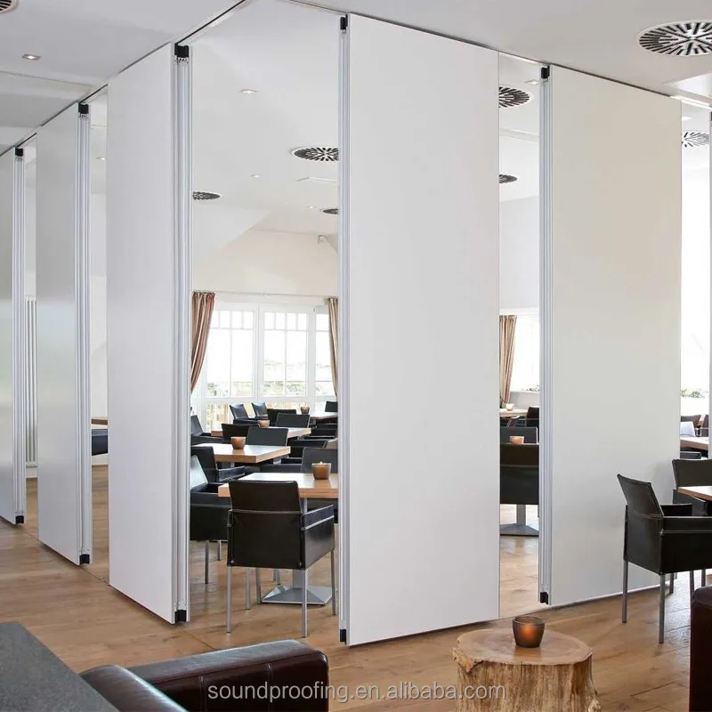 Hotel Customizable Temporary Mobile Divider Sliding Folding Wooden Acoustic Movable Wall Partitioning