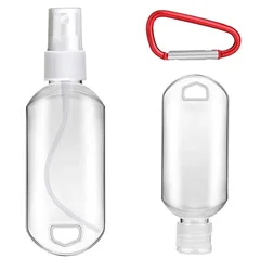 30ml 50ml 60ml PET sanitizer atomizer hand wash out door travel cosmetic key chain flip top sprayer squeeze refillable bottle