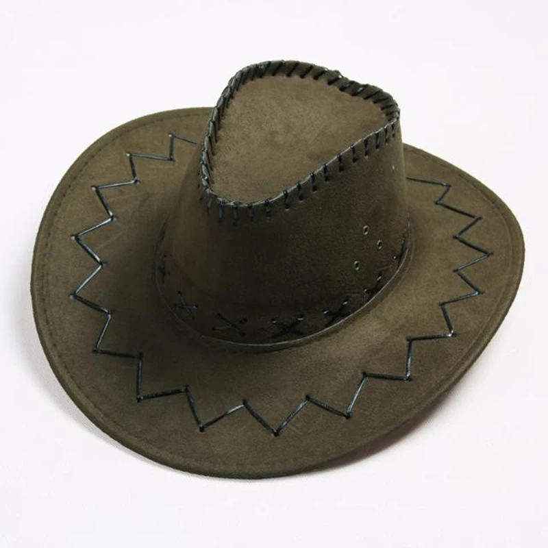 Deluxe Wide Brim Cowboy Hat Unisex Classic Western Style Hats