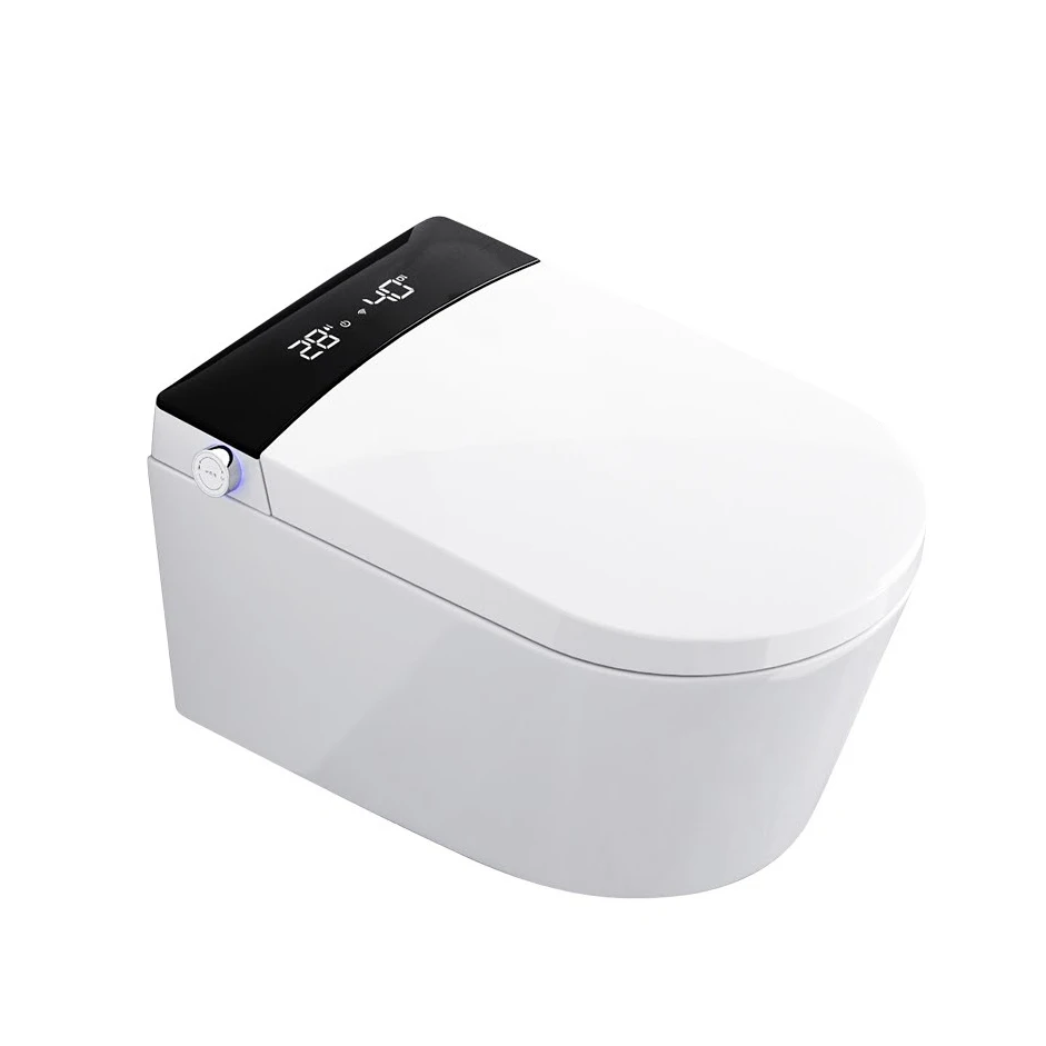 K802B European Style Luxury Hotel Hidden Water Tank Electric Bidet Ceramic Wall Hung Smart Toilet