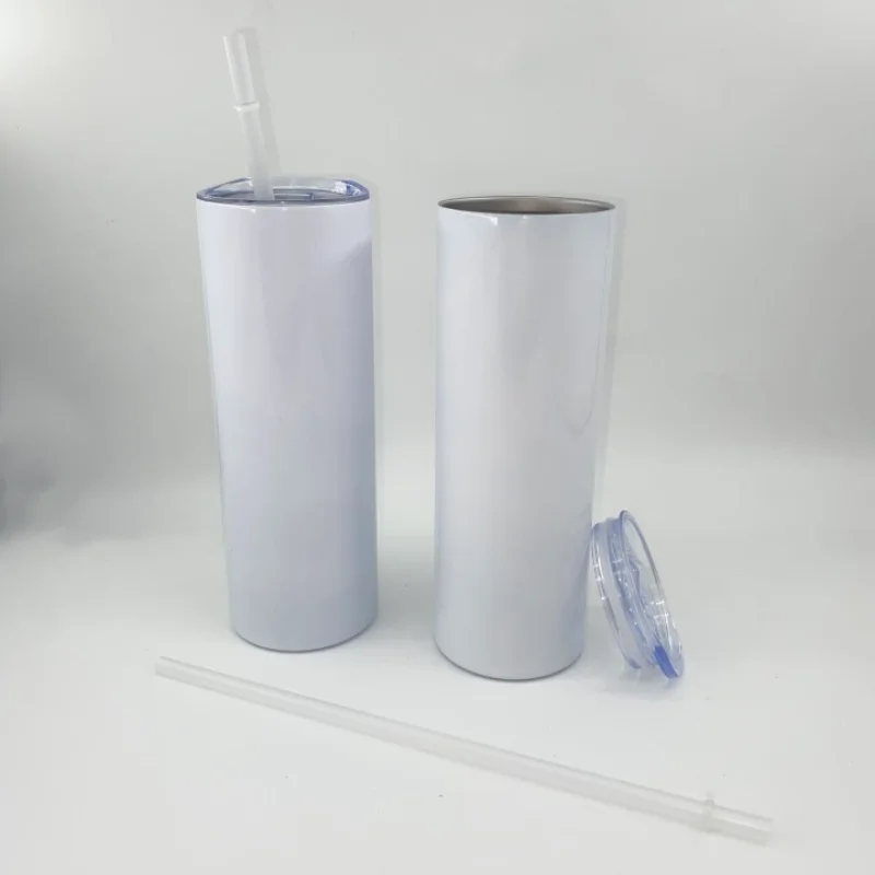 Campus simple and exquisite stainless steel white 20OZ straight cup American gift household water cup