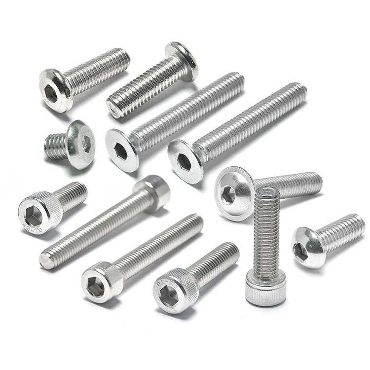 DIN7991 SS 304 316 Stainless Steel M4 M5 M6 M8 Flat Headed Hex Socket CSK Head Machine Screws