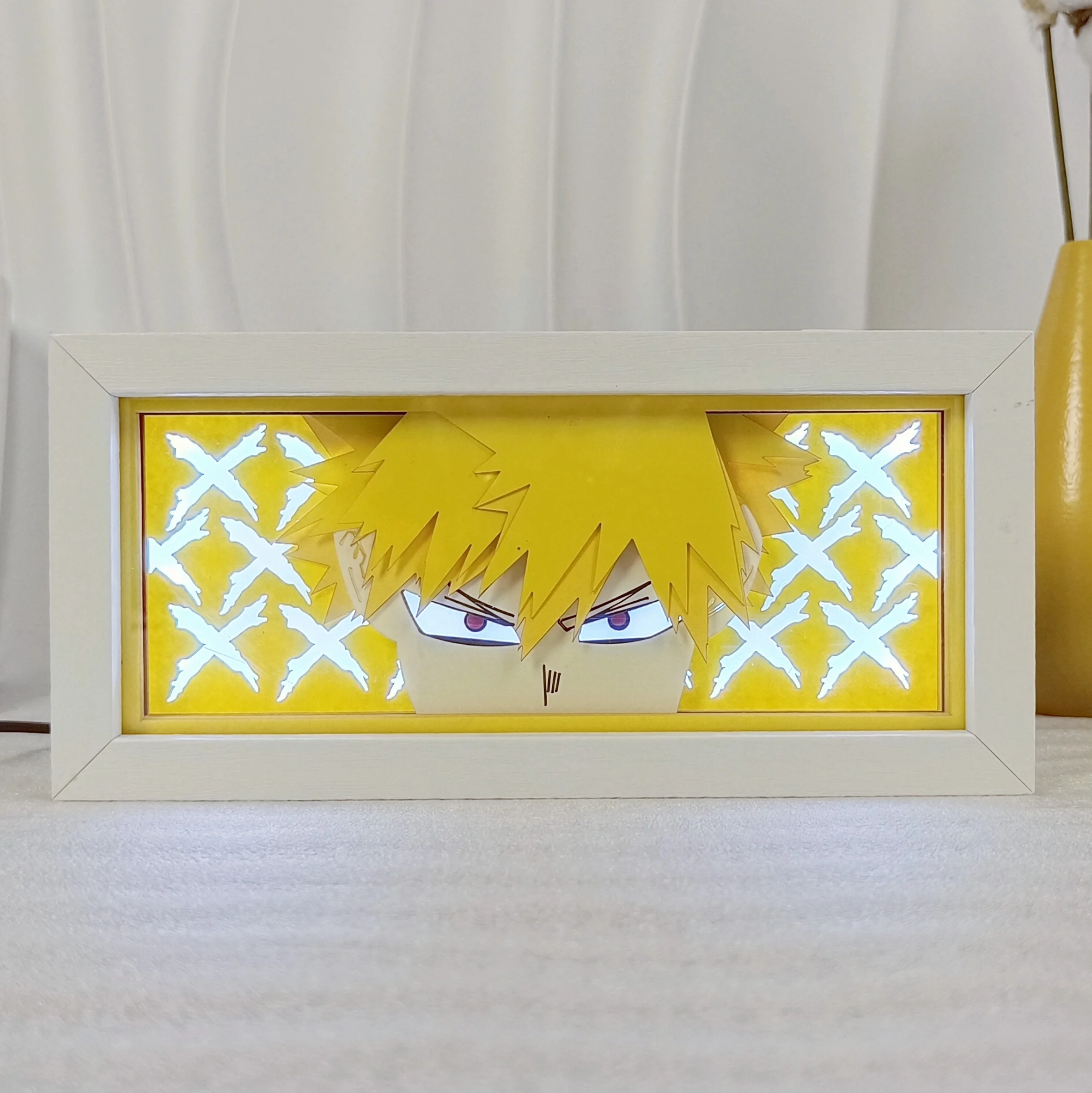 Anime 3D Shadow Lamp Manga Night Light Laser Carving Paper Lamp Light Box Table Lamp Room Decoration Perfect for Party and Gift