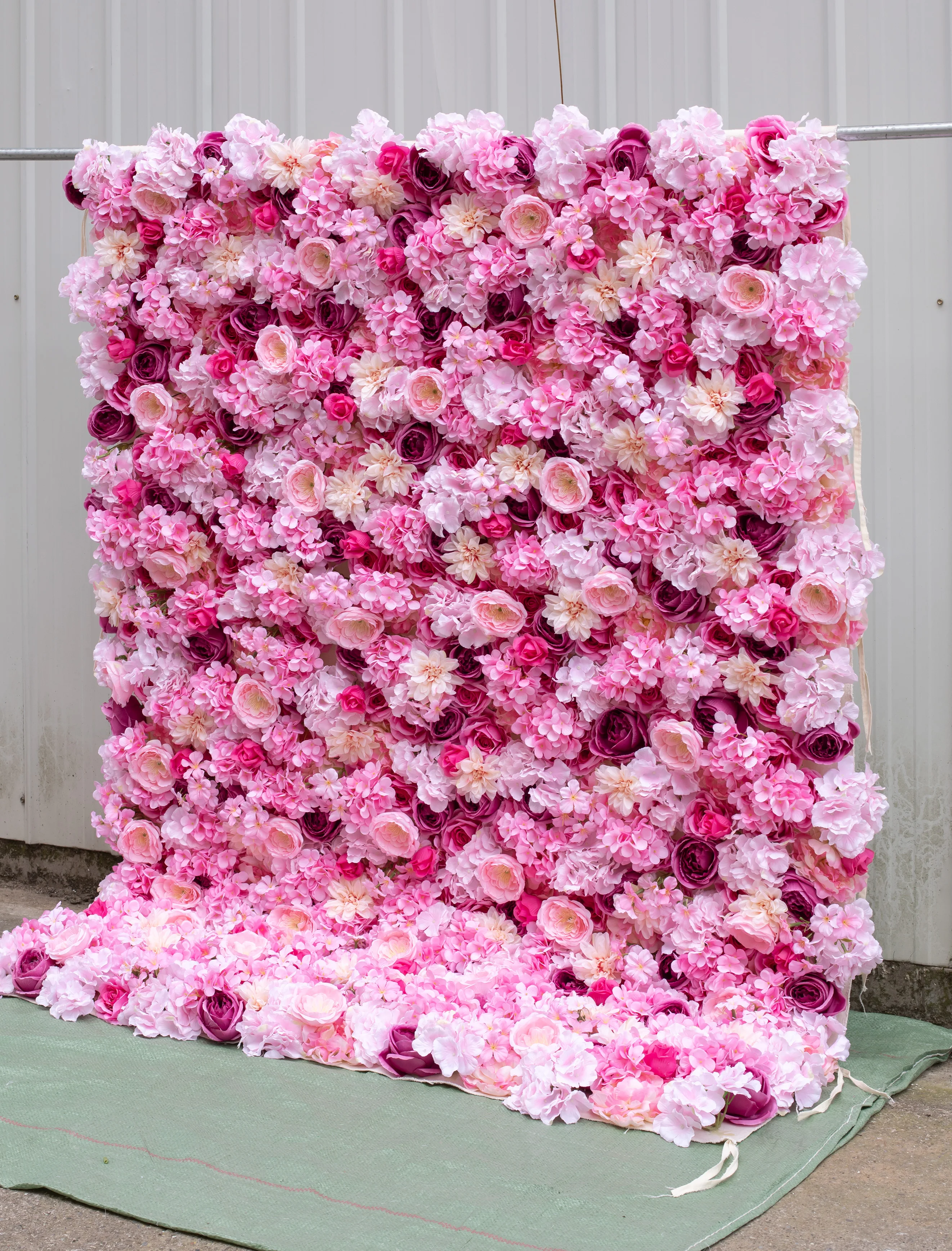 Party Decorations silk fake Flowers Wall Panel Wedding Backdrop Artificial Rose Flowers Wall Home for Wedding home decor