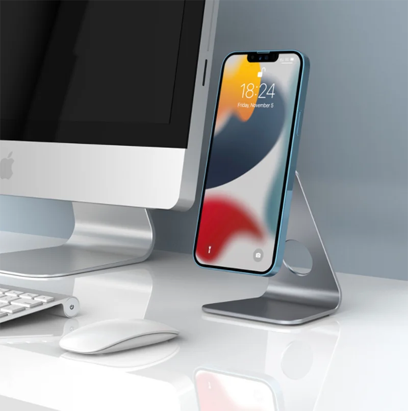 Magnetic Cell Phone Stand Height Adjustable Cell Fully Foldable Mobile Phone Holder Compatible with All Mobile Phone