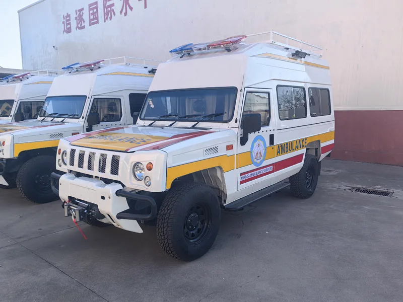 BAIC WARRIOR 4WD Medical Ambulance transport type with Diesel Euro 4 engine Right hand drive ambulance