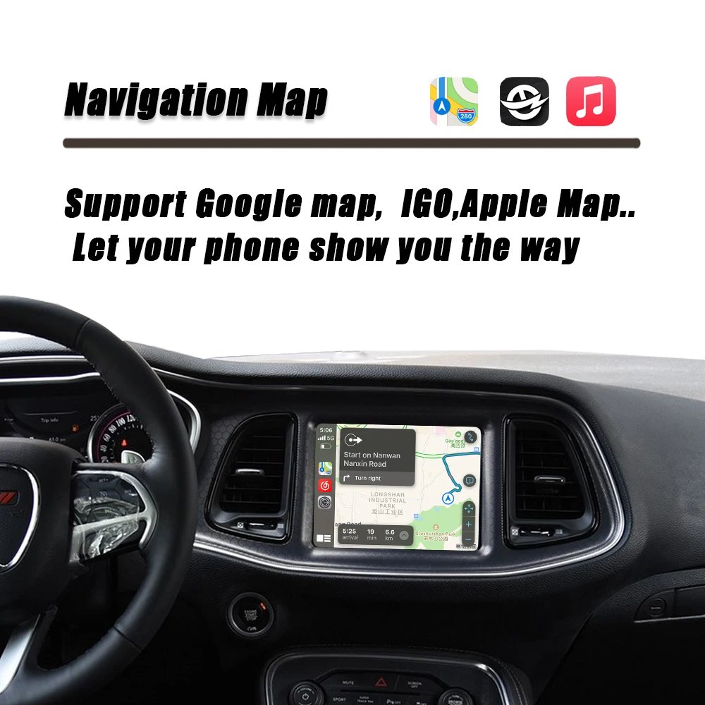 CZT-AUTO Wireless Carplay Android Auto For Dodge Challenger 2013-2016 Radio Car DVD Player Mirror Link GPS Navigation Smart Box