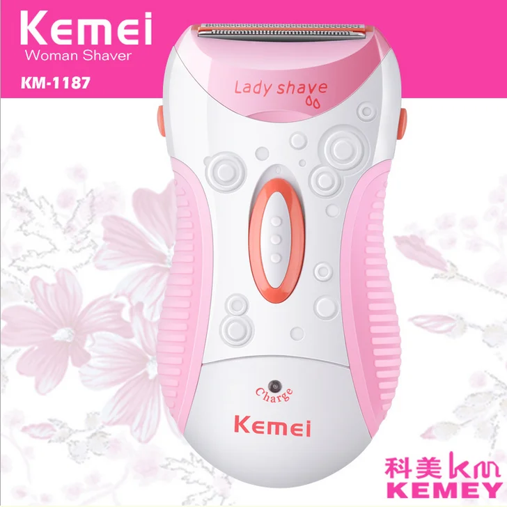 Оптовая продажа KM-1187 Kemei бритва аккумуляторная перезаряжаемая моющаяся Эпилятор мини леди