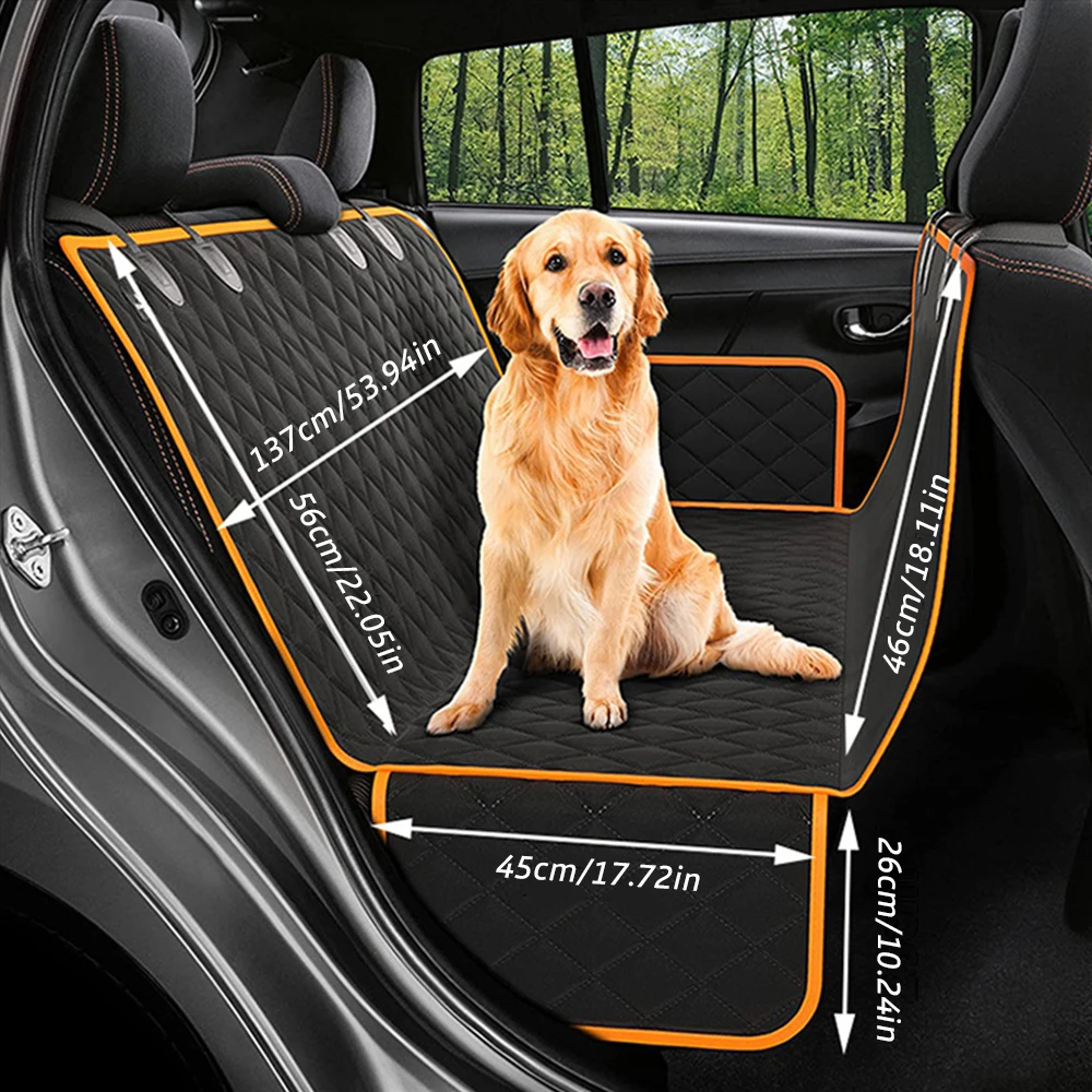 RTS Factory Custom Wholesale OEM 100% Waterproof Protect Pet Durable Nonslip Back Hammock Dog Car Seat Cover for dog back seat