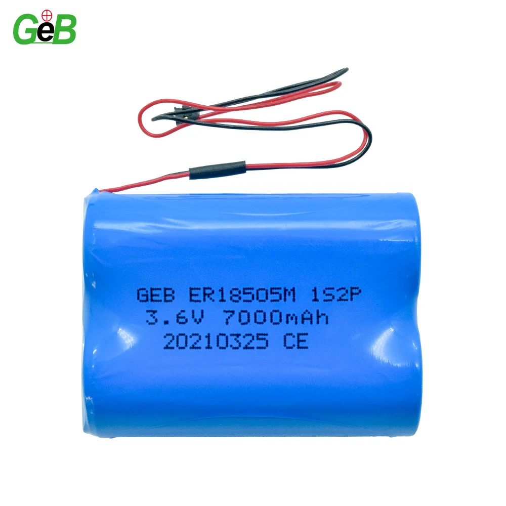 Factory price lithium battery pack A size 3.6v 7000mah er18505 ER18505M