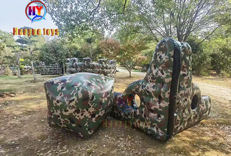 Unique Design New Sport Games Amazing Inflatable Paintball Bunker Gun Equipment for Sports Field