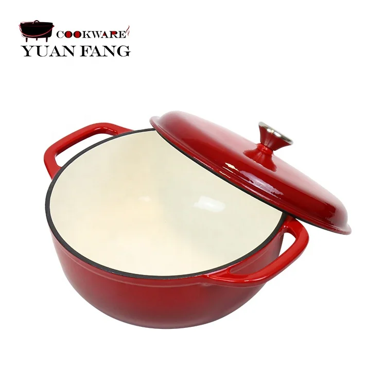 Hot Selling Nonstick Cookware 28CM Cooking Pot Dutch Oven Enameled Cast Iron Casseroles Pot with Lid