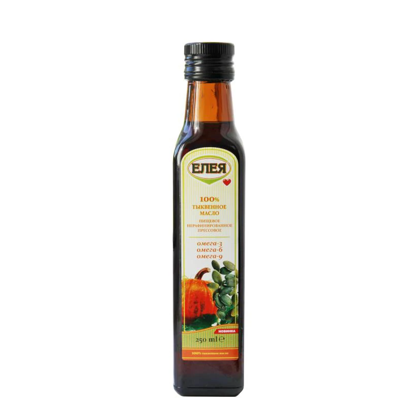 
Русское неочищенное холоднопрессованное масло Eleya 100% из семян тыквы, пищевое масло 0,25 л 